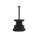 Ver imagem 2 de Roldana Plástica C/ Prego 36x36mm Preta com 100pç - Elétrica Rural