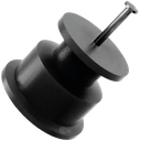 Ver imagem 1 de Roldana Plástica C/ Prego 36x36mm Preta com 100pç - Elétrica Rural