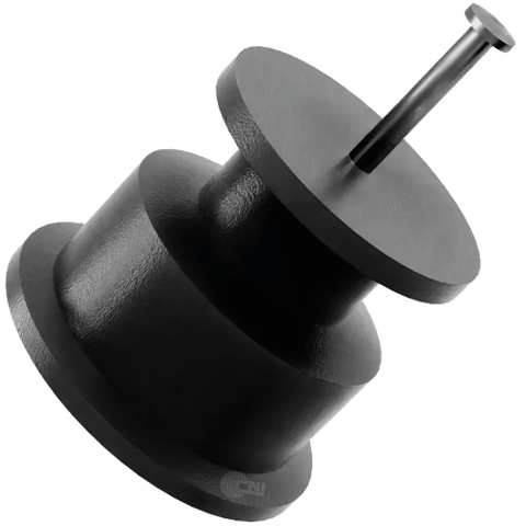 Roldana Plástica C/ Prego 36x36mm Preta com 100pç - Elétrica Rural