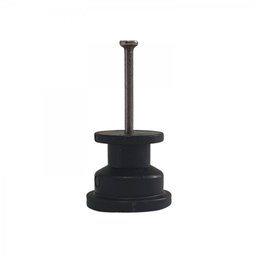Roldana Plástica c/ Prego 36x36mm Preta com 100pç - Elétrica Rural - 2