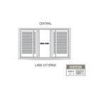 Ver imagem 3 de Janela de Aço Veneziana de Correr Central com Grade Quadrada 6Folhas 100x100cm Aço Pronto Riobras