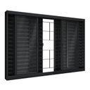 Ver imagem 1 de Janela de Aço Veneziana de Correr Central com Grade Quadrada 6Folhas 100x100cm Aço Pronto Riobras