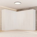 Ver imagem 1 de Guarda-Roupa de Canto Modulado 11 Portas 4 Gavetas Espanha Branco