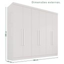 Ver imagem 3 de Guarda-Roupa de Canto Modulado 11 Portas 4 Gavetas Espanha Branco