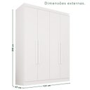 Ver imagem 4 de Guarda-roupa de Canto Modulado 11 Portas 4 Gavetas Espanha