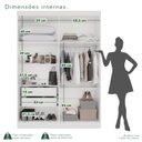Ver mais imagens de Guarda-Roupa de Canto Modulado 11 Portas 4 Gavetas Espanha Branco