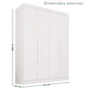 Ver imagem 4 de Guarda-Roupa de Canto Modulado 11 Portas 4 Gavetas Espanha Branco