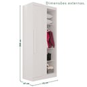 Ver imagem 5 de Guarda-Roupa de Canto Modulado 11 Portas 4 Gavetas Espanha Branco