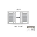 Ver imagem 3 de Janela de Aço Veneziana de Correr Central com Grade Quadrada 6 Folhas 100x120cm Aço Pronto Riobras