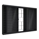 Ver imagem 1 de Janela de Aço Veneziana de Correr Central com Grade Quadrada 6 Folhas 100x120cm Aço Pronto Riobras