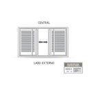 Ver imagem 3 de Janela de Aço Veneziana de Correr Central com Grade Quadrada 6 Folhas 100x150cm Aço Pronto Riobras