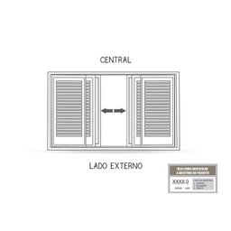 Janela de Aço Veneziana de Correr Central com Grade Quadrada 6 Folhas 100x150cm Aço Pronto Riobras - 3