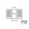 Janela de Aço Veneziana de Correr Central com Grade Quadrada 6 Folhas 100x150cm Aço Pronto Riobras - 3