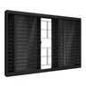 Janela de Aço Veneziana de Correr Central com Grade Quadrada 6 Folhas 100x150cm Aço Pronto Riobras - 1