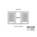 Ver imagem 3 de Janela de Aço Veneziana de Correr Central com Grade Quadrada 6 Folhas 100x200cm Aço Pronto Riobras