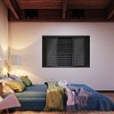 Ver imagem 2 de Janela de Aço Veneziana de Correr Central com Grade Quadrada 6 Folhas 100x200cm Aço Pronto Riobras