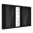 Ver imagem 1 de Janela de Aço Veneziana de Correr Central com Grade Quadrada 6 Folhas 100x200cm Aço Pronto Riobras