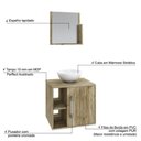 Ver imagem 4 de Conjunto Balcão C-cuba R30 e Espelheira Soft 500 Preto Onix C-snow Carvalho