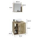 Ver imagem 5 de Conjunto Balcão C-cuba R30 e Espelheira Soft 500 Preto Onix C-snow Carvalho
