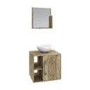 Ver imagem 2 de Conjunto Balcão C-cuba R30 e Espelheira Soft 500 Preto Onix C-snow Carvalho