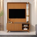 Ver imagem 2 de Home Estante Açaí 1.4 Led Sala P/ Tv até 60" C/ Espelho Nature