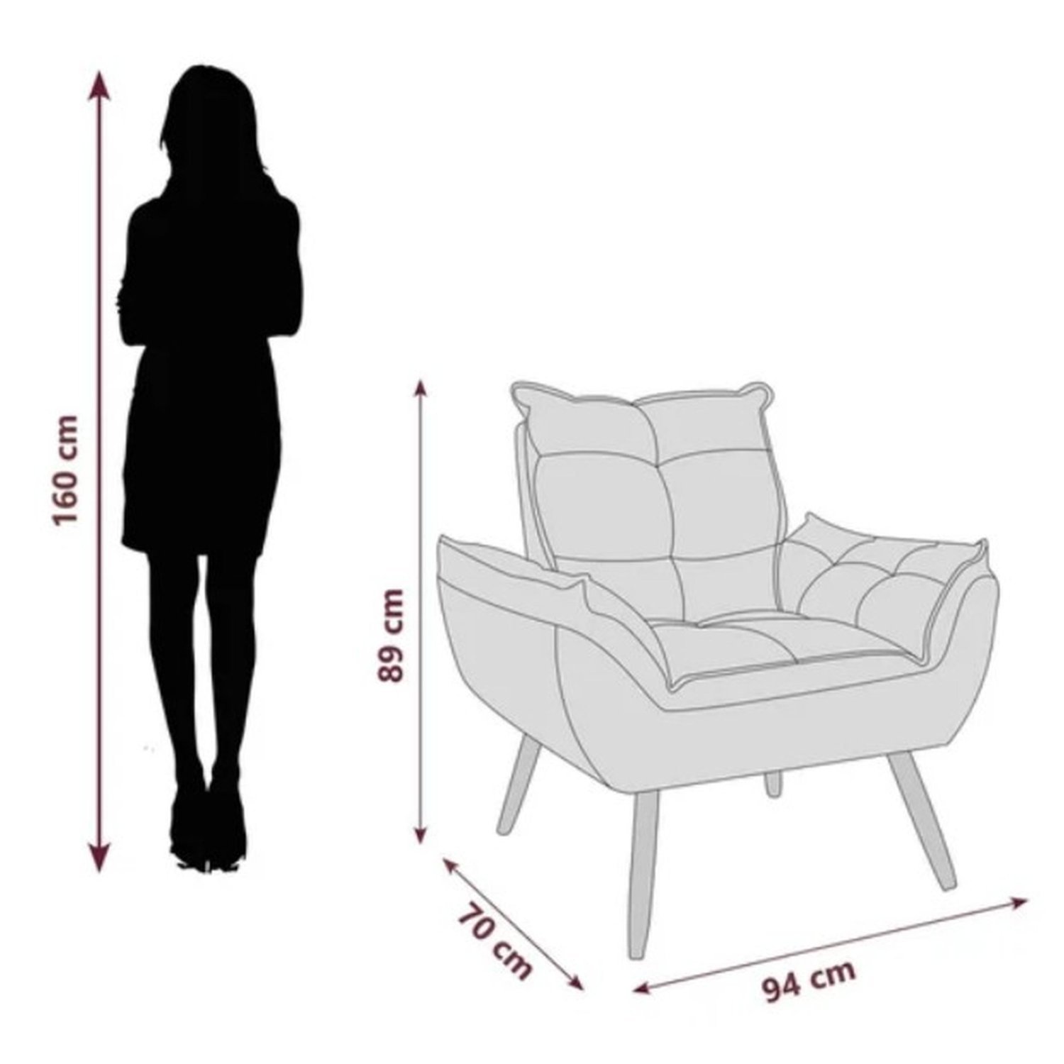 Poltrona para Sala de Estar Tóquio  - 3