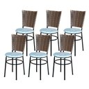 Ver imagem 1 de 6 Cadeiras para Mesa Preta Hawai Avelã Assento Floral Cor:floral Gelo