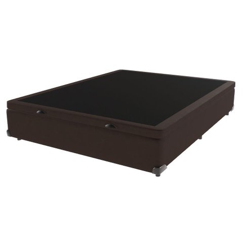 Cama Box com Baú Casal Marrom de Madeira 138cm Kazamix