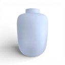 Ver imagem 1 de Vaso Decorativo em Vidro Branco - 29cm (alt.) X 21cm (d)