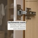 Ver imagem 7 de Paneleiro 2 Portas em Vidro 2 Gavetas com Nicho Micro-Ondas 70cm Vitra Luciane Móveis