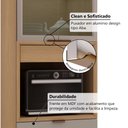 Ver imagem 5 de Paneleiro 2 Portas em Vidro 2 Gavetas com Nicho Micro-Ondas 70cm Vitra Luciane Móveis