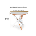 Ver imagem 5 de Conjunto de Jantar Stae 100 cm + 4 Cadeiras Estofadas