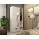 Ver imagem 1 de Guarda Roupa Solteiro com Espelho 2 Portas 1 Gaveta Capri 