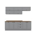 Ver imagem 2 de Cozinha Compacta 8 Peças 10 Portas 3 Gavetas Emily