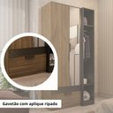 Ver imagem 5 de Guarda Roupa Solteiro com Espelho 2 Portas 1 Gaveta Capri 