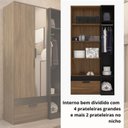 Ver imagem 7 de Guarda Roupa Solteiro com Espelho 2 Portas 1 Gaveta Capri 