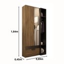 Ver imagem 4 de Guarda Roupa Solteiro com Espelho 2 Portas 1 Gaveta Capri 