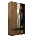 Ver imagem 3 de Guarda Roupa Solteiro com Espelho 2 Portas 1 Gaveta Capri 