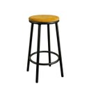 Ver imagem 1 de Kit 2 Banquetas Altas Estofadas para Cozinha e Balcão Luna:amarelo