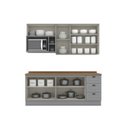 Ver imagem 4 de Cozinha Compacta 5 Peças com Balcão Para Cooktop Emily Espresso Móveis