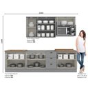 Ver imagem 4 de Cozinha Completa Modulada 6 Peças com Aéreo Microondas Emily Cinza/Nature