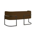 Ver imagem 6 de Kit 2 Poltronas + Sofá 2 Lugares Base de Metal Gold Corino Cor:marrom