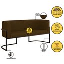 Ver imagem 4 de Kit 2 Poltronas + Sofá 2 Lugares Base de Metal Gold Corino Cor:marrom