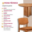 Ver imagem 7 de Mesa 135cm Laminado com 4 Cadeiras Malta Moderna Star Caramelo / Imbuia Nat.