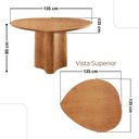 Ver imagem 4 de Mesa 135cm Laminado com 4 Cadeiras Malta Moderna Star Caramelo / Imbuia Nat.