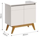 Ver imagem 2 de Painel Suspenso Loft 1.8 com Aparador Buffet Classic 2 Portas Nature Off White - Imcal