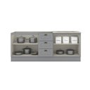 Ver imagem 4 de Cozinha Compacta Modulada 100% MDF 2 Balcões e 1 Tampo com Furo para Cooktop Cinza/Calcare Emily