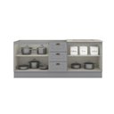 Ver imagem 3 de Cozinha Compacta Modulada 2 Peças com Tampo para Cooktop Emily Cinza/Calcare