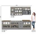 Ver imagem 3 de Cozinha Compacta Modulada 6 Peças com Tampo para Cooktop Emily Cinza/Nature