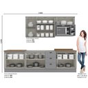 Ver imagem 3 de Cozinha Compacta Modulada 6 Peças com Tampo para Cooktop Emily Cinza/Nature